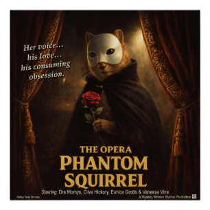 Opera Phantom Eekhoorn Parodie Perfect Poster