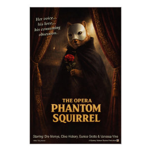 Opera Phantom Eekhoorn Parodie Perfect Poster