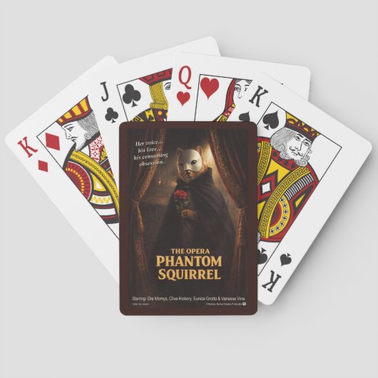 Opera Phantom Eekhoorn Parodie Pokerkaarten (Achterkant)