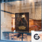 Opera Phantom Eekhoorn Parodie Raamsticker (Cafe Raam)