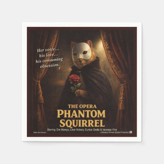 Opera Phantom Eekhoorn Parodie Servet (Voorkant)