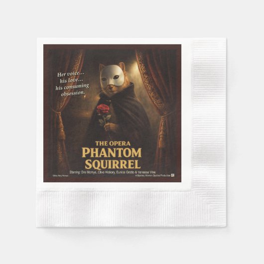 Opera Phantom Eekhoorn Parodie Servet (Voorkant)
