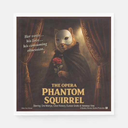 Opera Phantom Eekhoorn Parodie Servet (Voorkant)