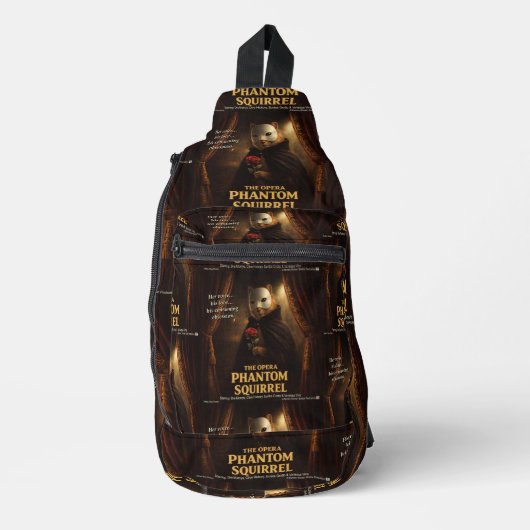 Opera Phantom Eekhoorn Parodie Sling Bag (Voorkant)