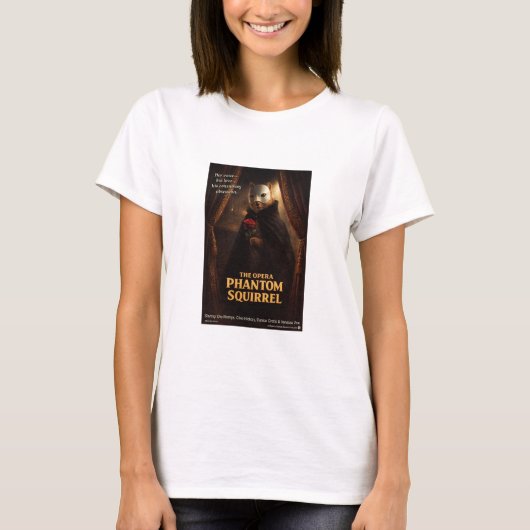 Opera Phantom Eekhoorn Parodie T-shirt (Voorkant)