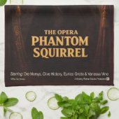 Opera Phantom Eekhoorn Parodie Theedoek (Gevouwen)