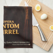 Opera Phantom Eekhoorn Parodie Theedoek (Quarter Fold)