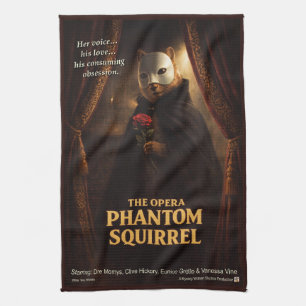 Opera Phantom Eekhoorn Parodie Theedoek