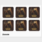 Opera Phantom Eekhoorn Parodie Vierkante Sticker (Vel)