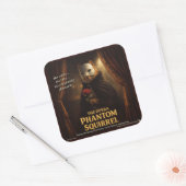 Opera Phantom Eekhoorn Parodie Vierkante Sticker (Envelop)