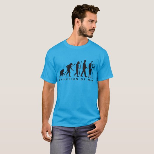 Opera singer evolution of man t-shirt (Voorkant volledig)