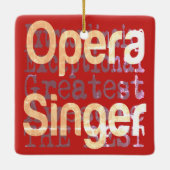 Opera Singer Extraordinaire Keramisch Ornament (Achterkant)