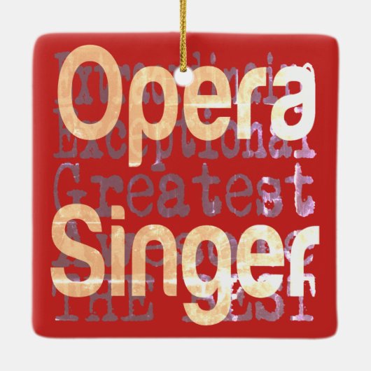 Opera Singer Extraordinaire Keramisch Ornament (Achterkant)