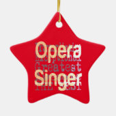 Opera Singer Extraordinaire Keramisch Ornament (Achterkant)