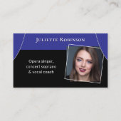 Opera Singer Zingende Leraar Muzikant QR Code Visitekaartje (Voorkant)
