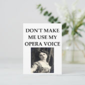 opera-stem briefkaart (Staand voorkant)