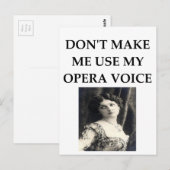 opera-stem briefkaart (Voorkant / Achterkant)