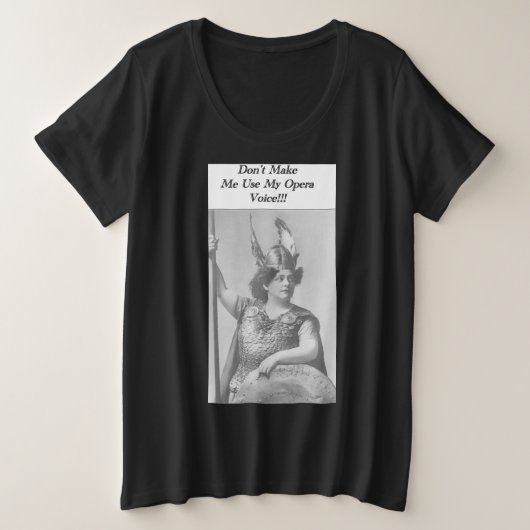 Opera Voice Grote Maat T-shirt (Design voorkant)
