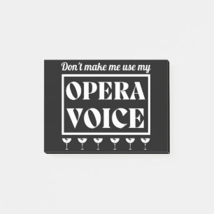 Opera Voice Opera Singer Post-it® Notes