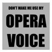 Opera Voice Poster (Voorkant)