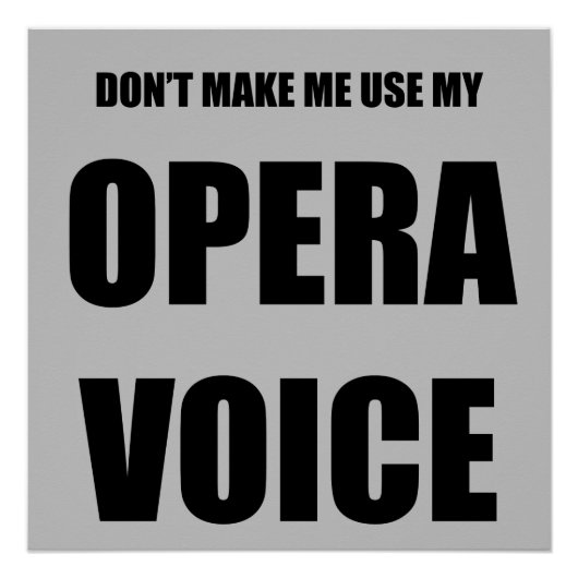 Opera Voice Poster (Voorkant)