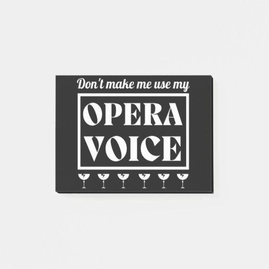 Opera Voice Singer Post-it® Notes (Voorkant)