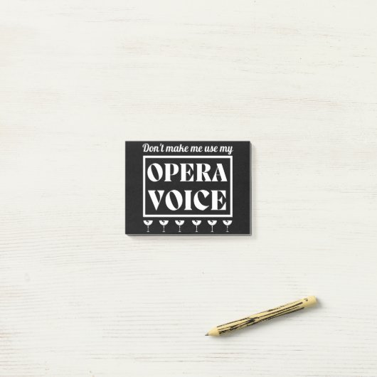 Opera Voice Singer Post-it® Notes (Op bureau)