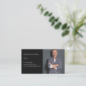 Opera Zanger Foto Zwart Modern Visitekaartje (Staand voorkant)