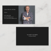 Opera Zanger Foto Zwart Modern Visitekaartje (Voorkant / Achterkant)