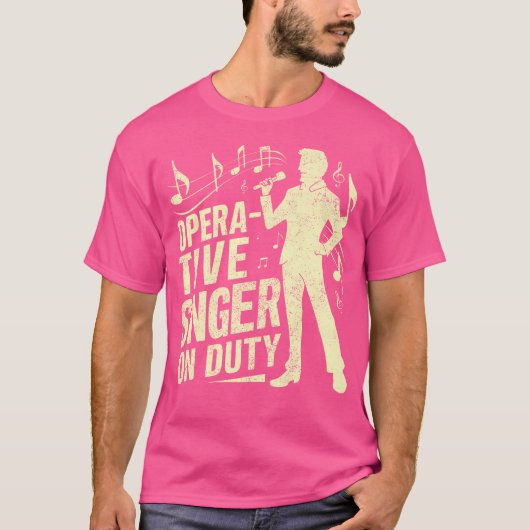 Opera-zanger op duty vocalist t-shirt (Voorkant)