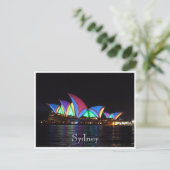 operahuis Sydney lichten Briefkaart (Staand voorkant)
