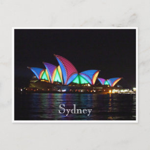 operahuis Sydney lichten Briefkaart