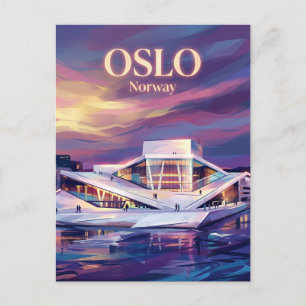 Operahuis van Oslo Noorwegen Briefkaart