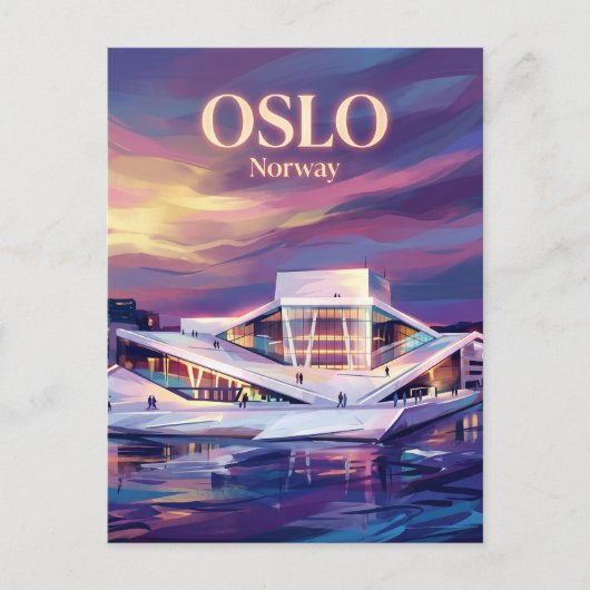 Operahuis van Oslo Noorwegen Briefkaart (Voorkant)