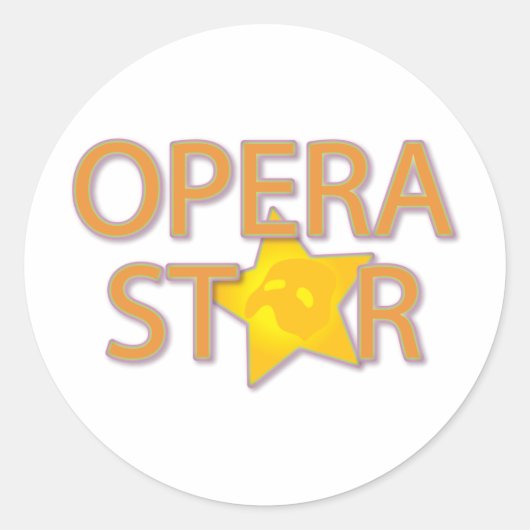 operastiel ronde sticker (Voorkant)