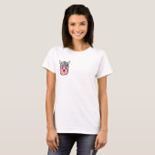 Operatic Pink Bean Warrior Wearing Horned Viking T-shirt (Voorkant volledig)
