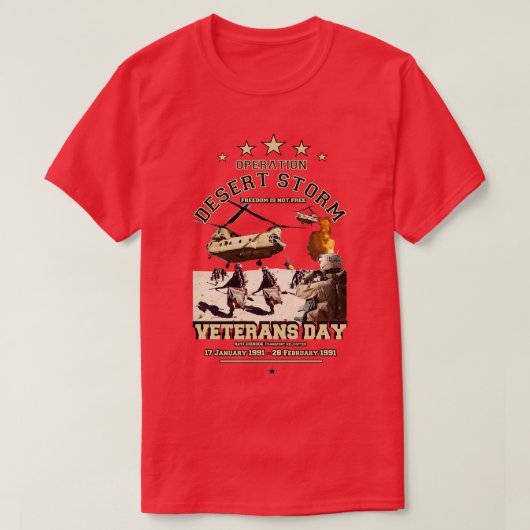 OPERATIE DESERT STORM Onthouden Veterans Day T-shirt (Design voorkant)