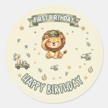 Operatie Eerste Verjaardag Militaire Leeuw Sticker
