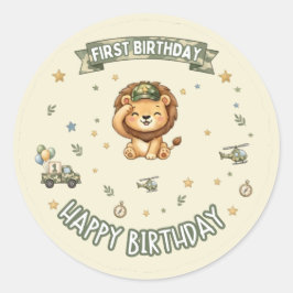 Operatie Eerste Verjaardag Militaire Leeuw Sticker
