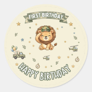 Operatie Eerste Verjaardag Militaire Leeuw Sticker