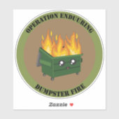 Operatie Enduring Dumpster Fire Militaire stijl Sticker (Vel)