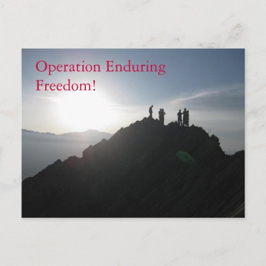 Operatie Enduring Freedom! Briefkaart (Voorkant)