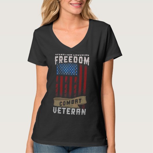 Operatie Enduring Freedom Combat Veteran T-shirt (Voorkant)