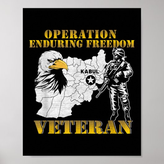 Operatie Enduring Freedom Of Combat Veteran Vint Poster (Voorkant)