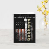 Operatie Enduring Freedom Veteran Kaart (Gele Bloem)