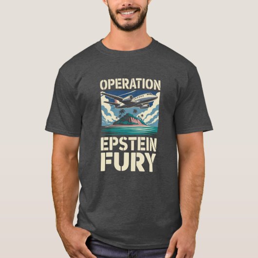 Operatie Epstein Fury Parodie T-shirt (Voorkant)