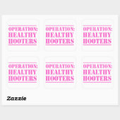 Operatie Gezonde Hooters Vierkante Sticker (Vel)