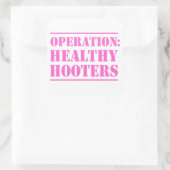 Operatie Gezonde Hooters Vierkante Sticker (Tas)