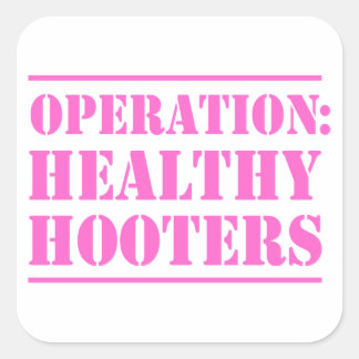 Operatie Gezonde Hooters Vierkante Sticker