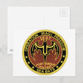 Operatie Iraakse vrijheid - Enduring Freedom Patch Briefkaart (Voorkant / Achterkant)